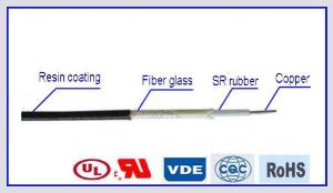 Cabo de silicone trançado com fibra de vidro SIF-GLS